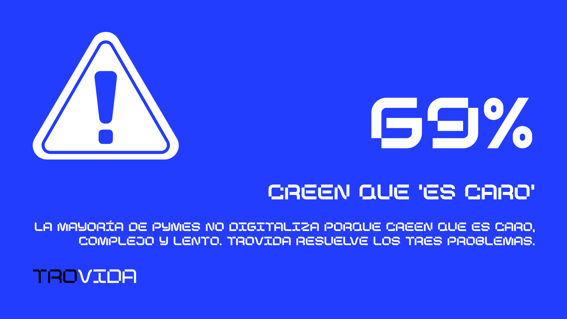 El 69% de pymes creen que digitalizarse es caro — estadística Trovida